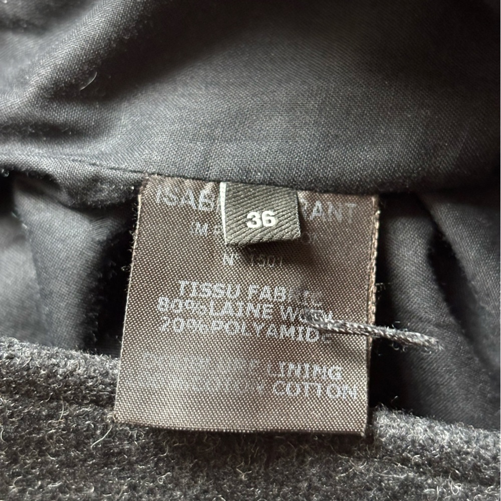 Isabel Marant Charcoal Buttoned Wool Mini Skirt - Picture 5 of 5